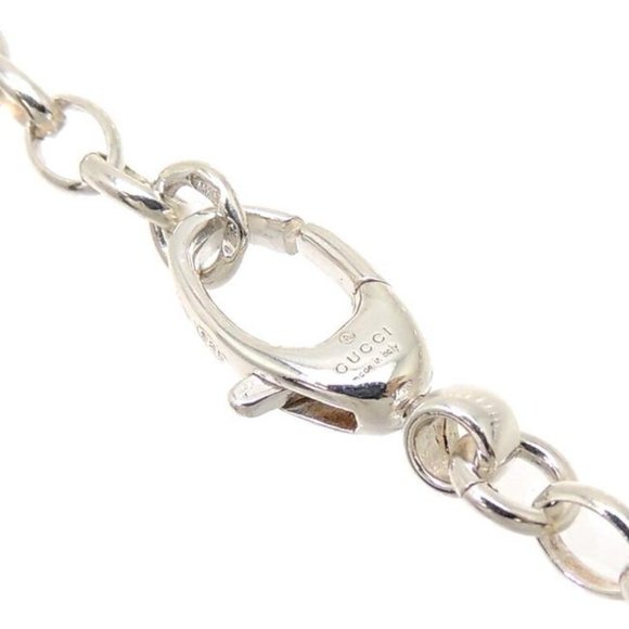 Gucci Framed Interlocking G Logo Necklace Silver NEW IN BOX - Picture 6 of 7